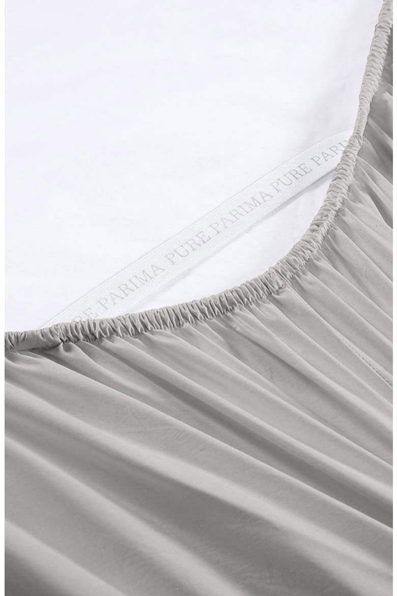 500 Thread Count Egyptian Cotton Sateen Sateen Fitted Sheet, Alternate, color, GREY