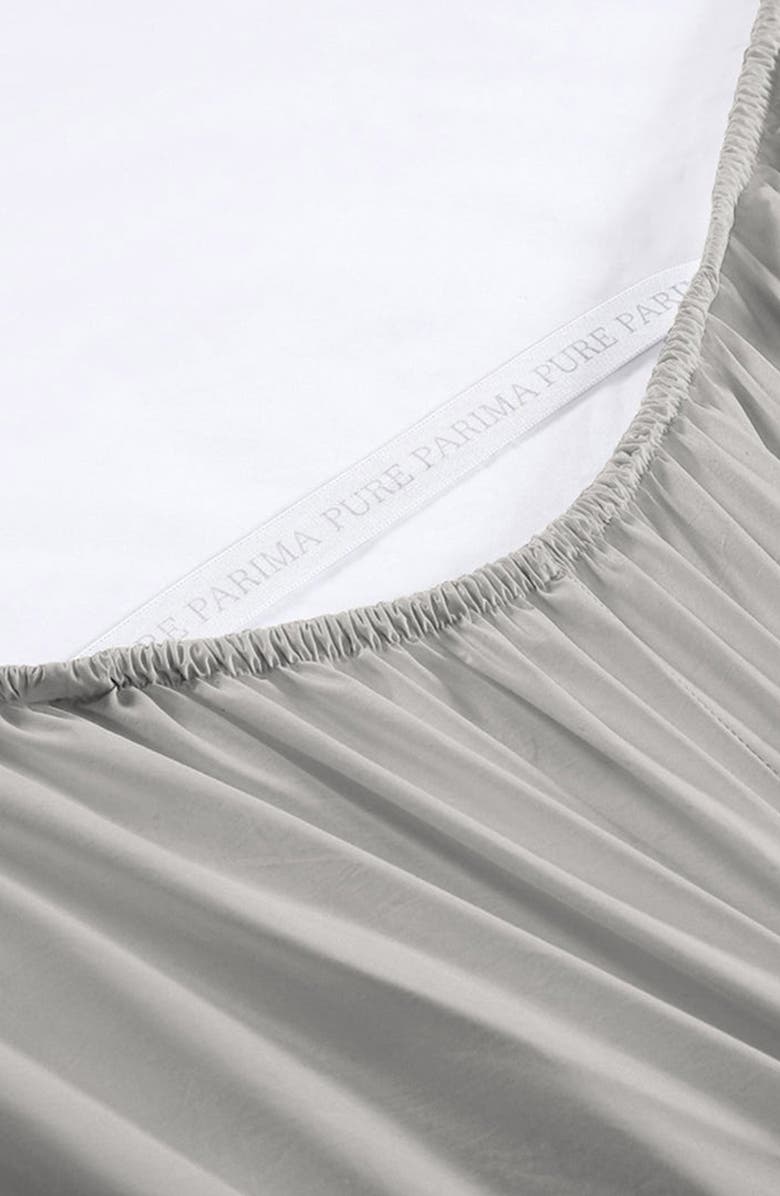 Pure Parima 500 Thread Count Egyptian Cotton Sateen Sateen Fitted Sheet, Alternate, color,