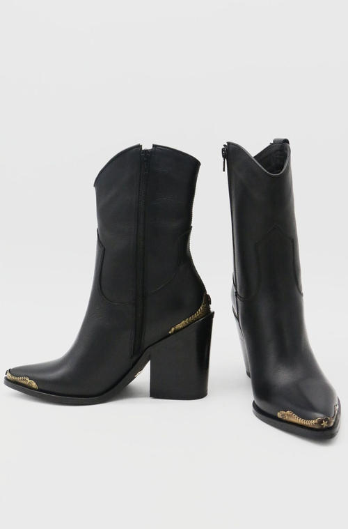 Stivali New York Western Cowboy Boots In Black