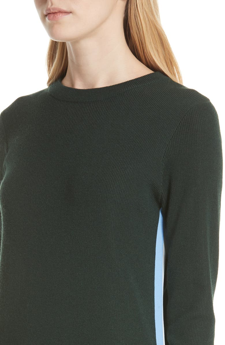 Tory Sport by Tory Burch Tory Sport Double Stripe Cashmere Blend Sweater Dress, Alternate, color, 