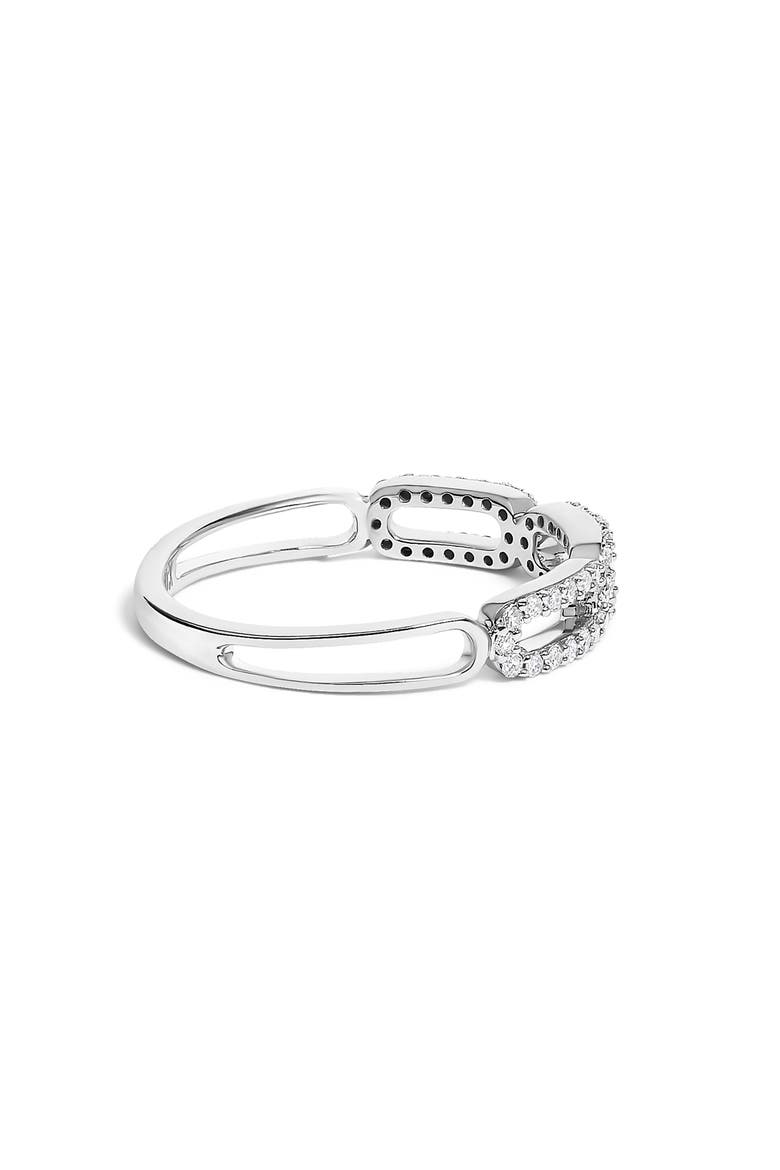 14K White Gold 1/4 ctw Diamond Paper Clip Ring, Alternate, color, White Gold