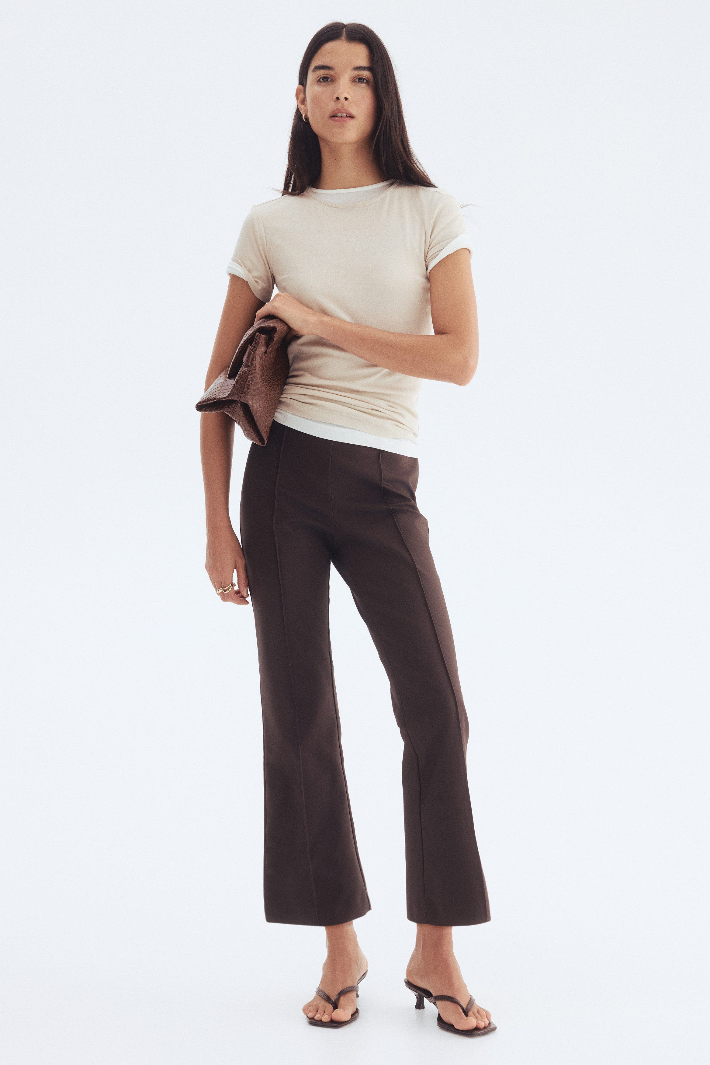 Flared Crease-front Trousers - image 4