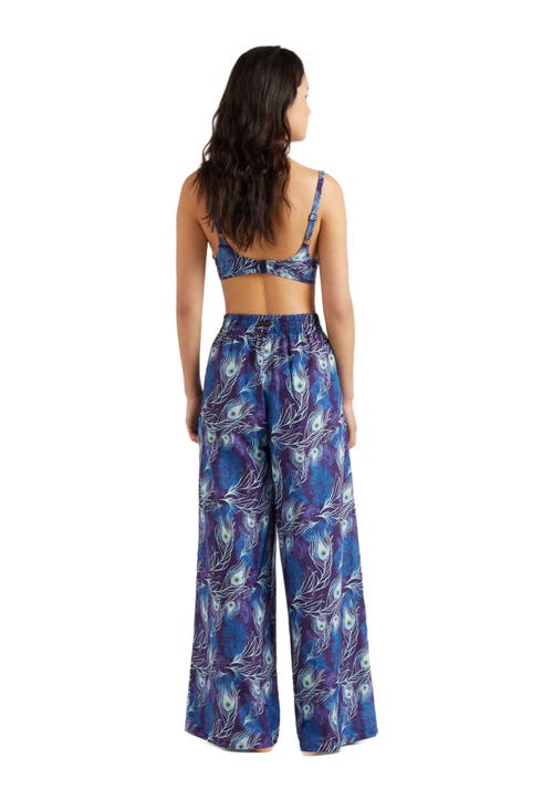 Shop Vilebrequin Flowy Silk Pants In Minuit