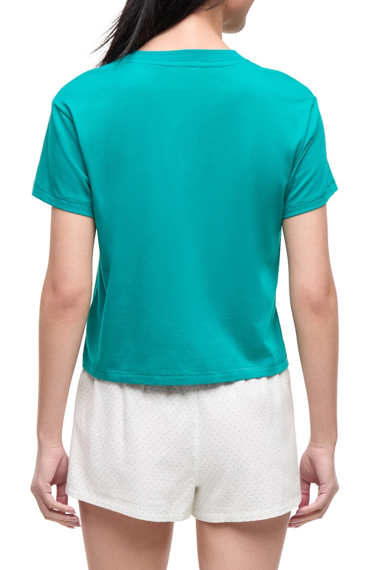 Love Language Short Pajamas, Alternate, color, DARK SEA