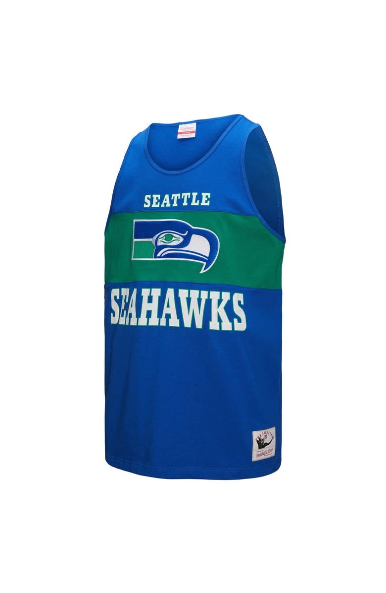 Mitchell & Ness Men's Mitchell & Ness Royal Seattle Seahawks Retro Colorblock Tank Top, Alternate, color, Royal