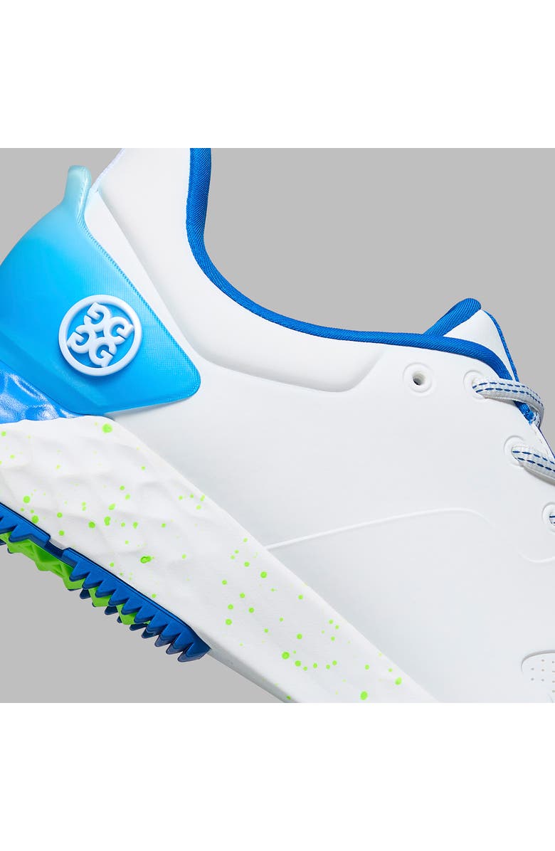 G/FORE MG4+ Stippled Waterproof Golf Shoe, Alternate, color, Snow / Acid Lime