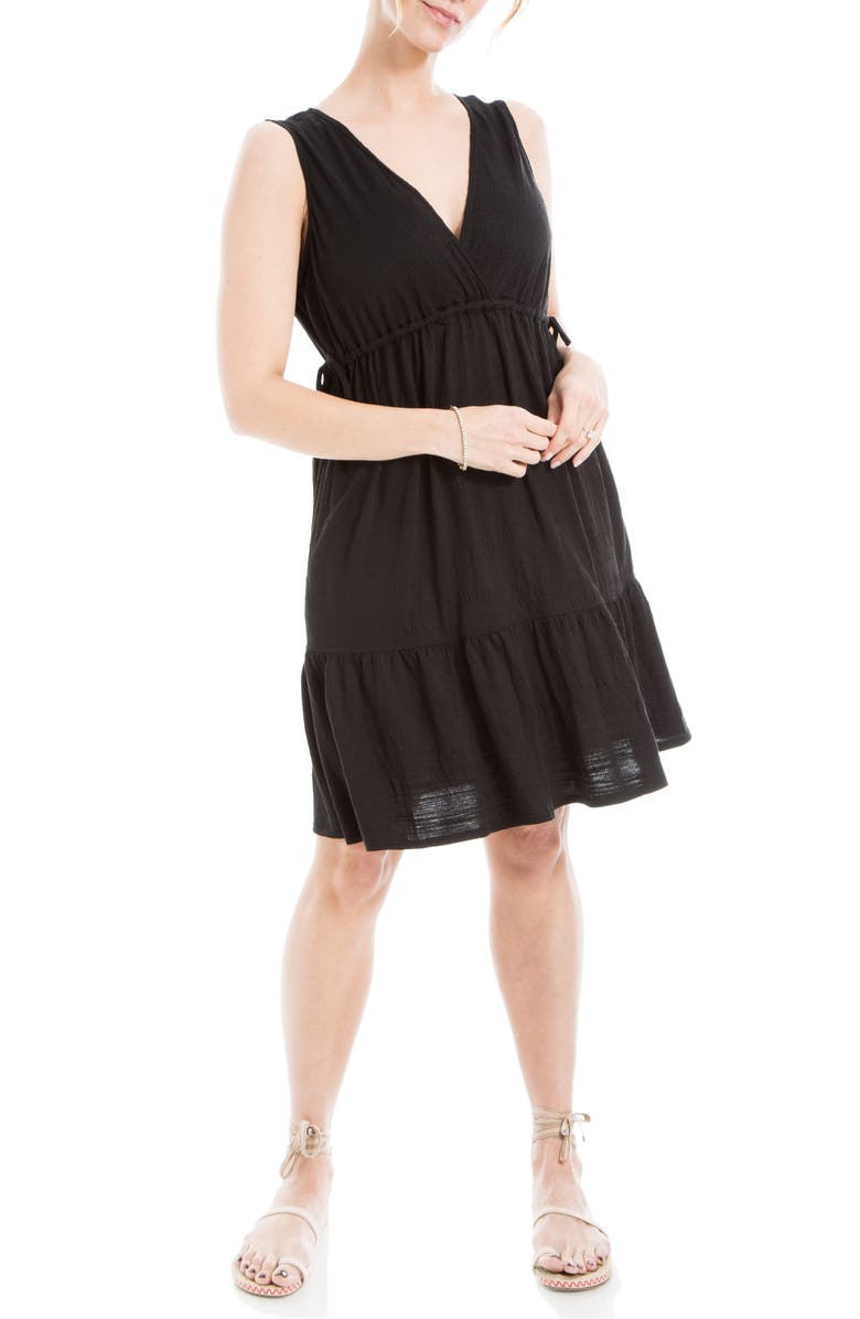 MAX STUDIO V-Neck Tiered Minidress, Alternate, color, 