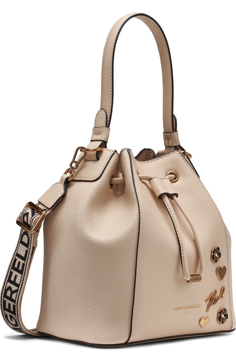 KARL LAGERFELD PARIS Adele Bucket, Alternate, color, Brie