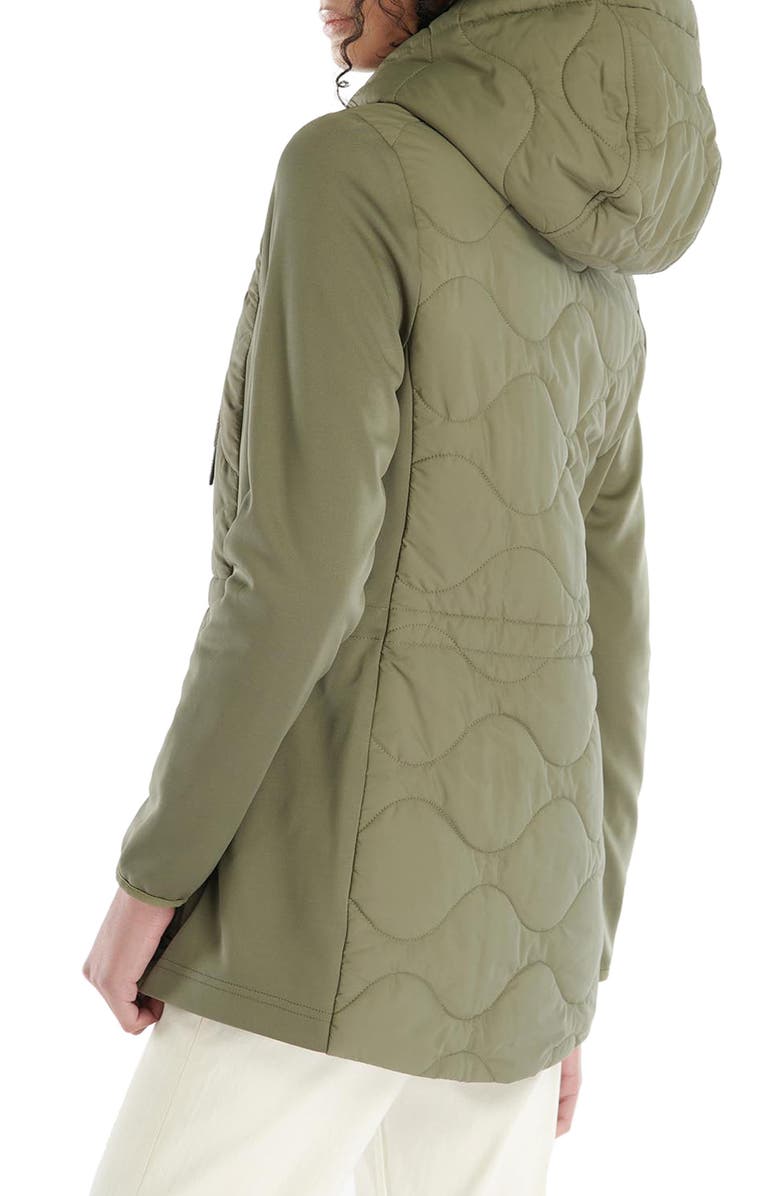 Barbour Willowherb Quilted Mixed Media Jacket, Alternate, color, Dusky Khaki