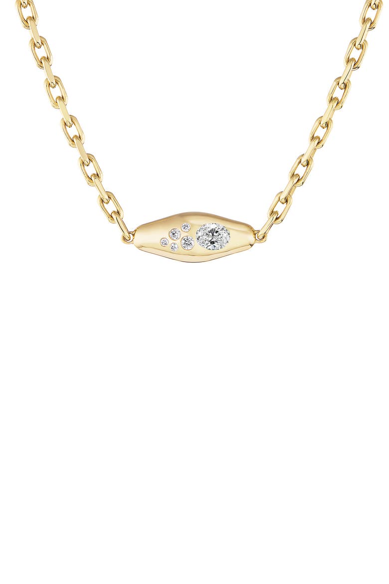 Mini Vessel Diamond Pendant Necklace, Main, color, YELLOW GOLD
