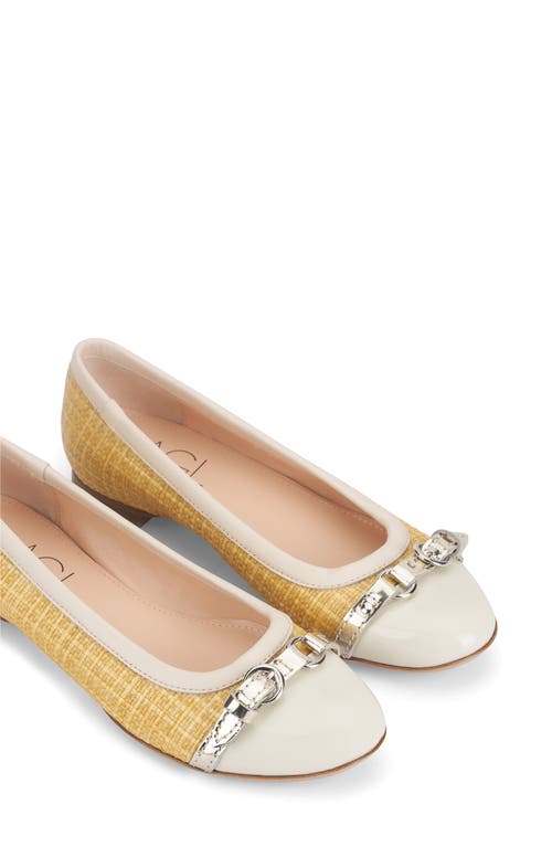 Agl Attilio Giusti Leombruni Agl Mae Cap Toe Flat In Chal-beig-gess-gold