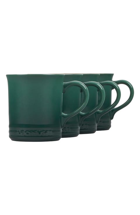 Set of Four 14-Ounce Stoneware Mugs