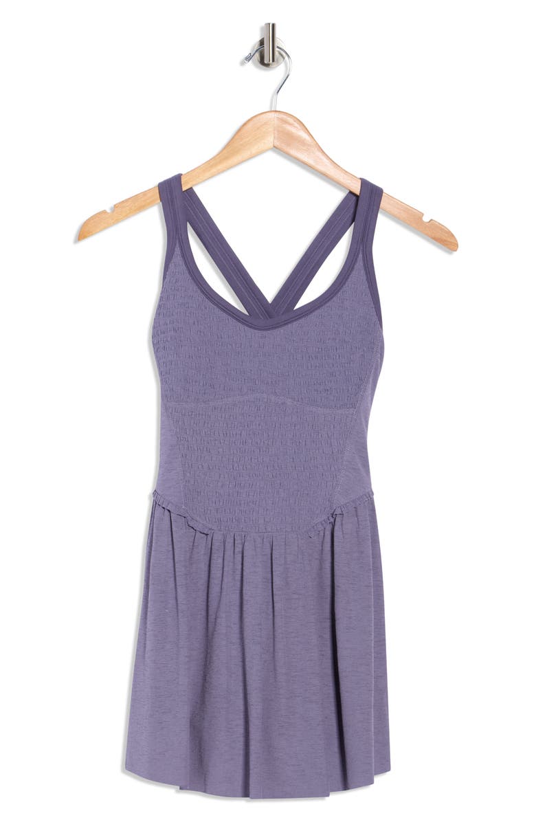 Free People FP Movement Smockin' Hot Dress, Main, color, Graphite