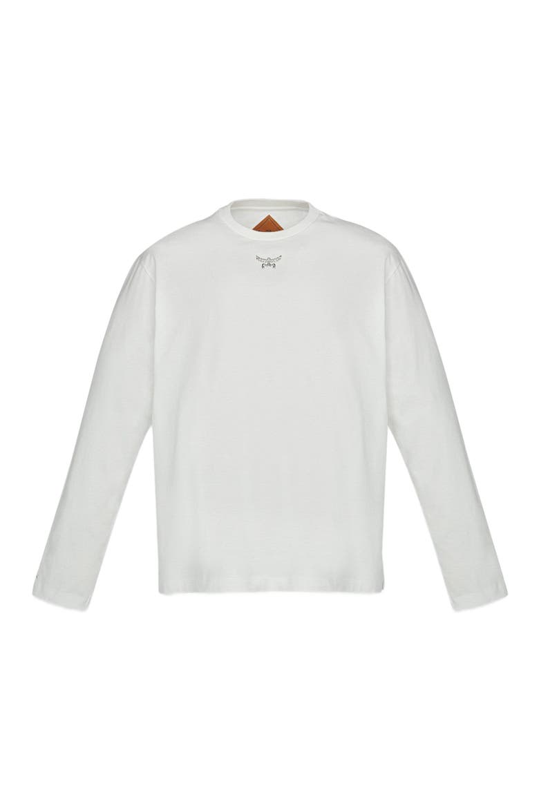 Essential Laurel Logo Shirt in Organic Cotton, Alternate, color, White