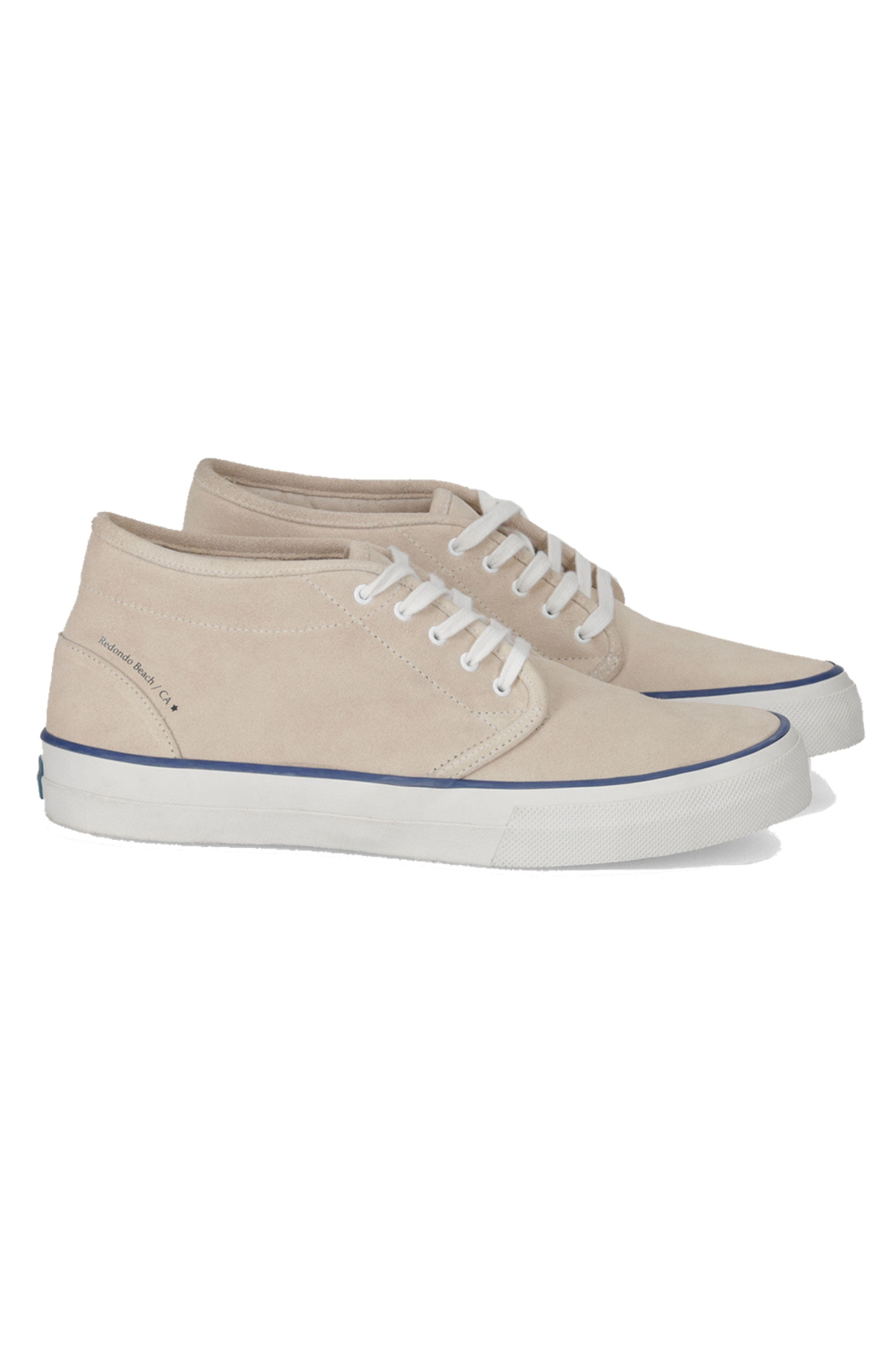 Fortela Redondomid Suede Sneakers by Mr. Fliks, Main, color, White Line Blu