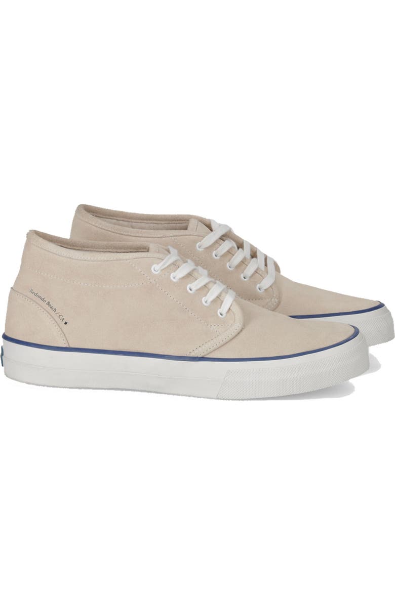 Fortela Redondomid Suede Sneakers by Mr. Fliks, Main, color, White Line Blu
