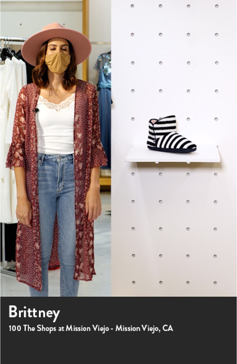 Cabin Faux Fur Lined Bootie Slipper, sales video thumbnail