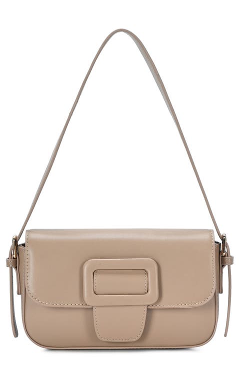Buckle Baguette Shoulder Bag