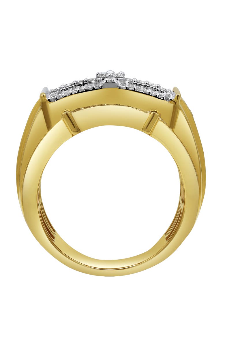 LuvMyJewelry Banner of Bling 14K Yellow Gold Diamond Men Statement Ring - 1.24ct., Alternate, color, 14K Yellow Gold