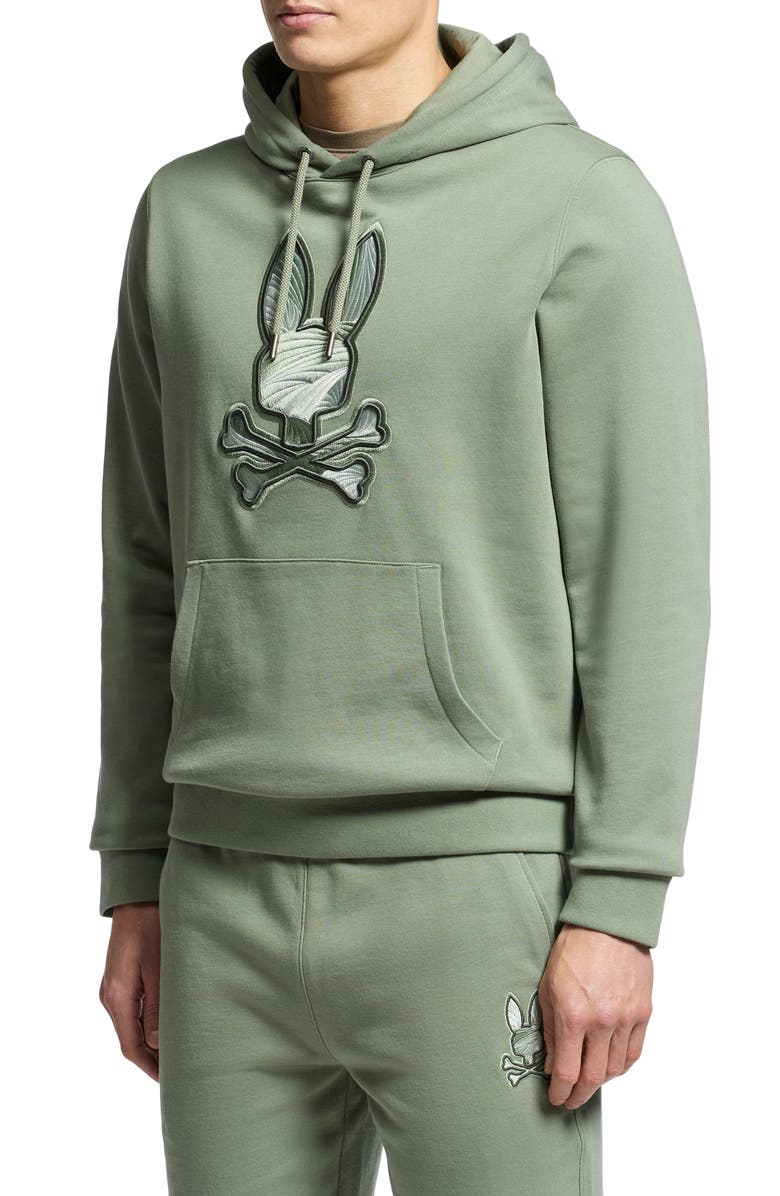 Psycho Bunny Baxter Appliqué Hoodie, Alternate, color, 