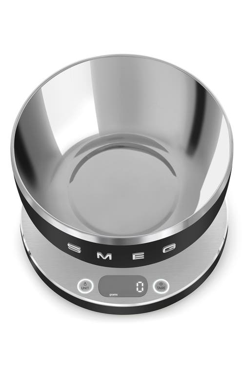 Smeg Contemporary Digital Rechargeable Kitchen Scale In Matte Black