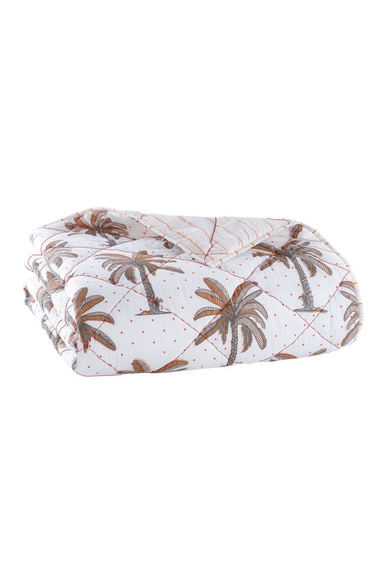 Palm Tree Quilt, Alternate, color, BLUSH