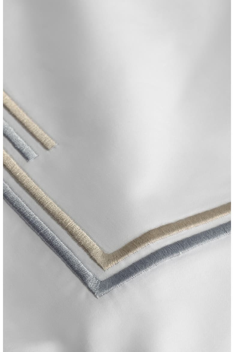 Metalisi Embroidery duvet cover, Alternate, color, White