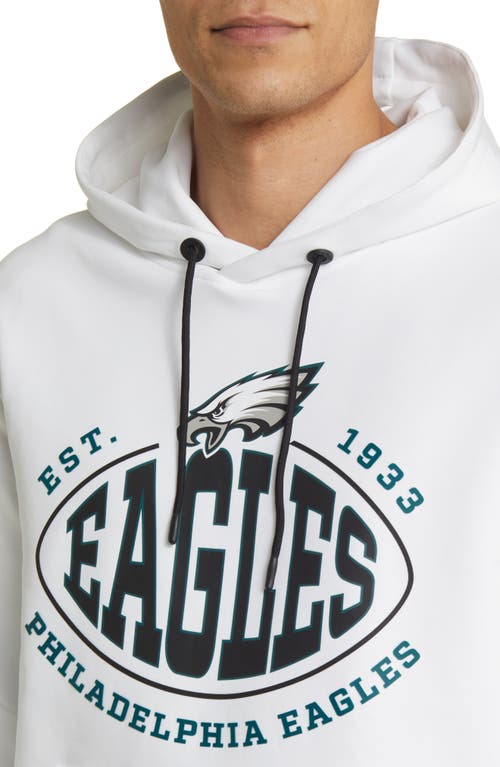Hugo Boss Boss X Nfl Touchback Graphic Hoodie In Philadelphia Eagles White