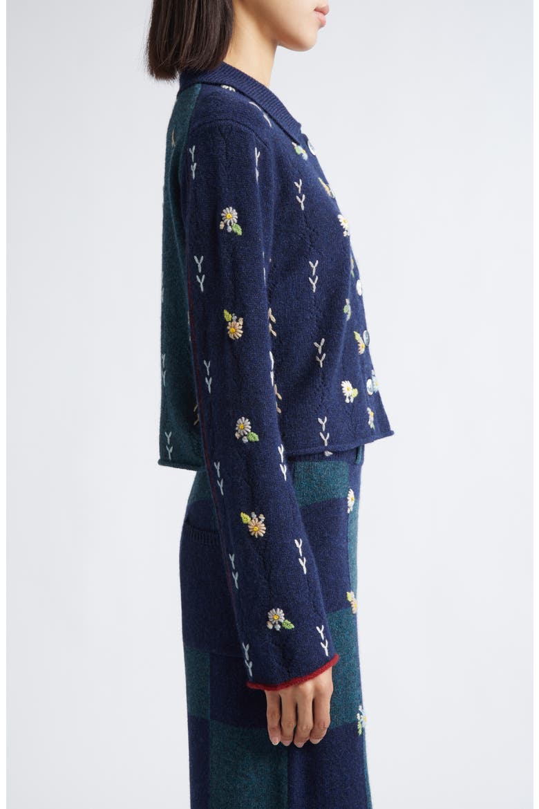 Daisy Lambswool Cardigan, Alternate, color, NAVY