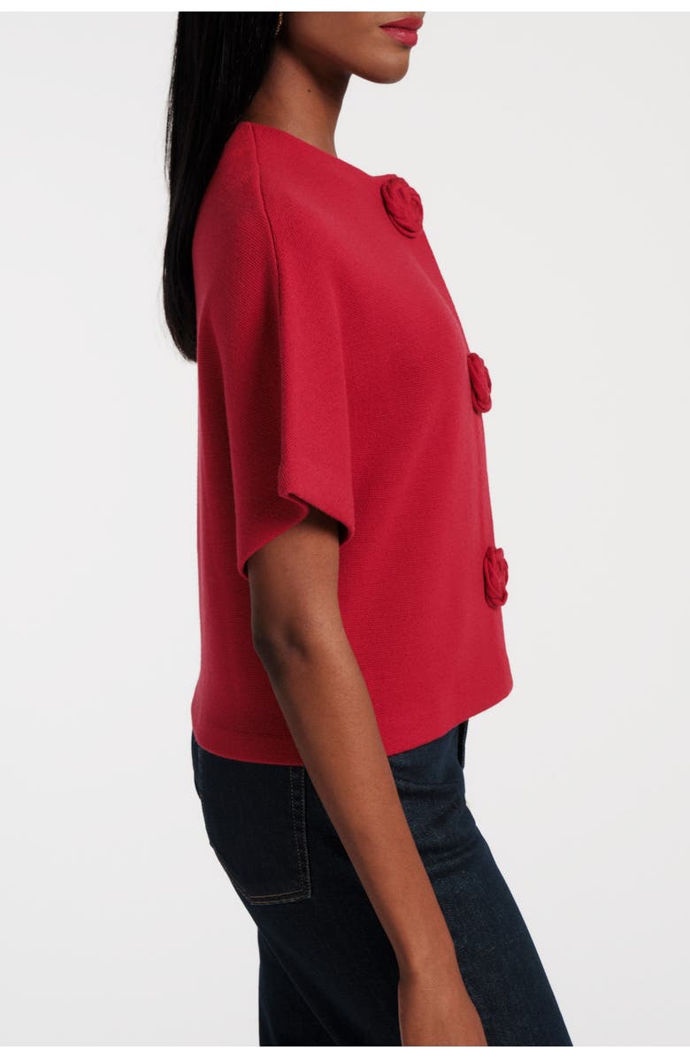 Frances Valentine Carnegie Shrug Solid, Alternate, color, Red