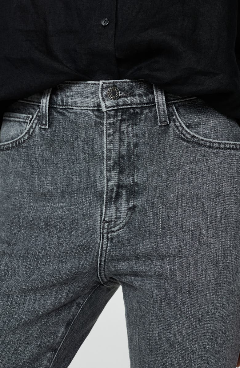 MANGO Claudia Waxed Crop Slim Fit Jeans, Alternate, color, 