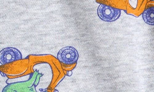 Tucker + Tate Kids' Scooter Print Knit Shorts In Grey Soft Heather Croc Scooter