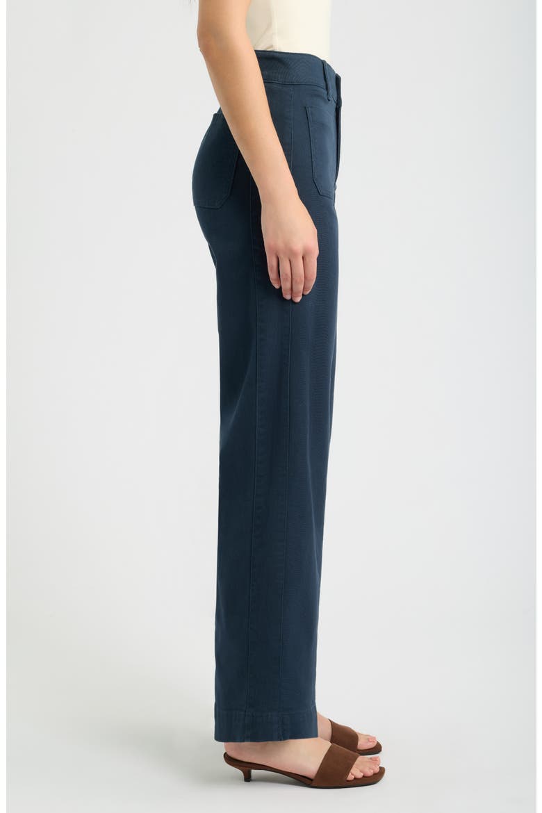 Emma Patch Pocket High Waist Wide Leg Pants, Alternate, color, CARBON BLUE