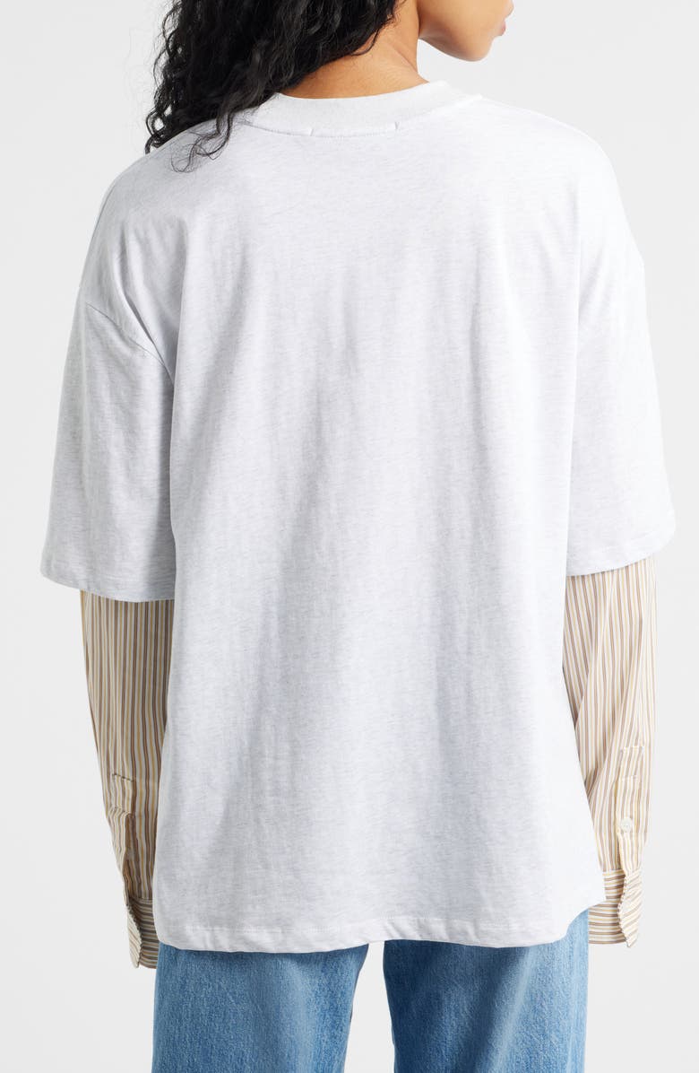 LIONESS Bottega Oversize Cotton T-Shirt, Alternate, color, White/ Honey