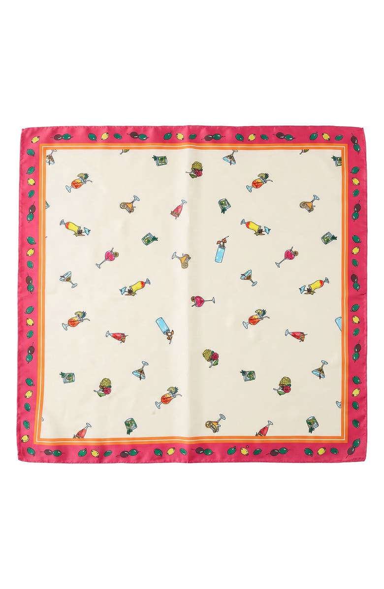 Nicole Miller Cocktail Satin Scarf, Main, color, Tan