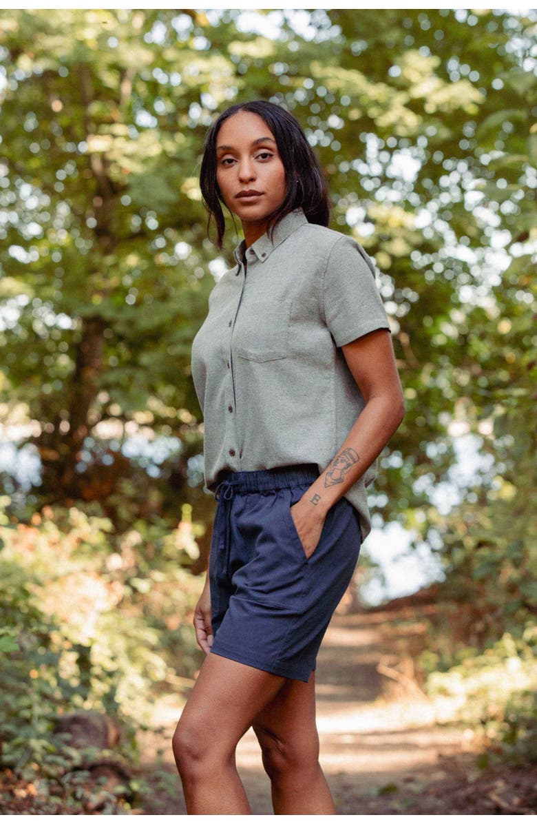 Bridge & Burn Juniper Shirt, Alternate, color, Olive Twill