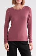 Melrose and Market Exposed Seam Long Sleeve T-Shirt