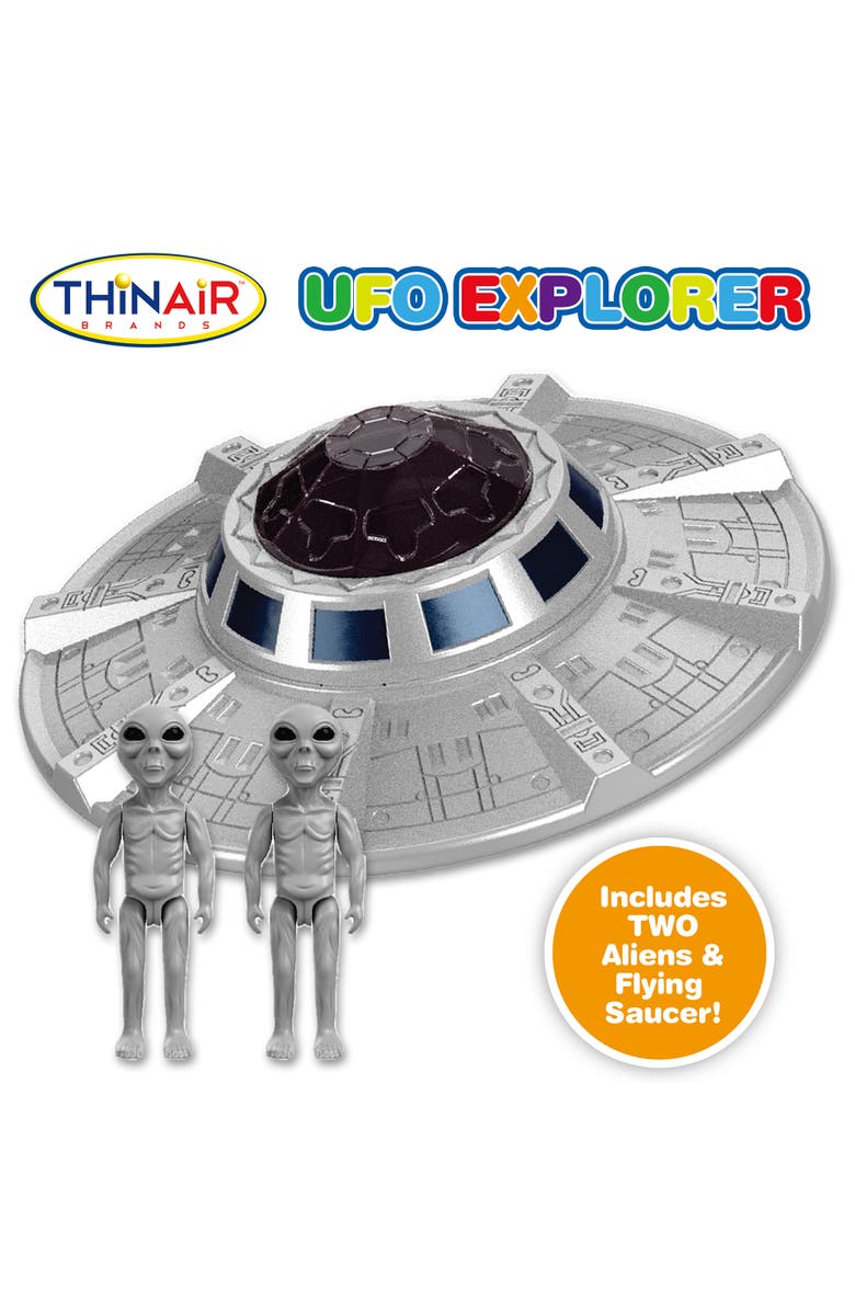 Playful Minds Ufo Explorer Lights and Sounds Space Toy Set, Alternate, color, Multicolored