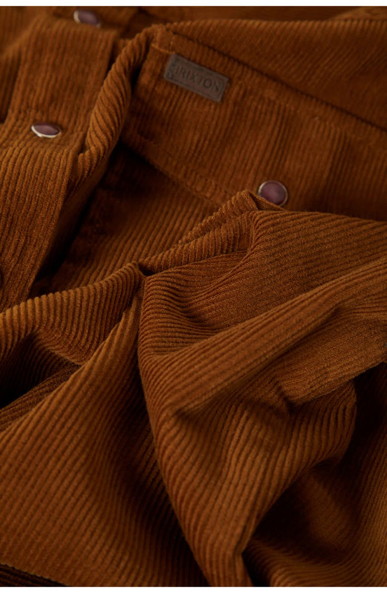 Brixton New West Relaxed Corduroy Snap-Up Overshirt, Alternate, color,