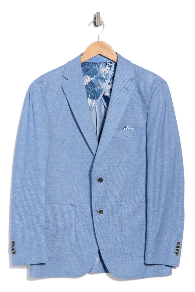 Slim Fit Stretch Knit Sport Coat, Alternate, color, BLUE