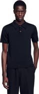 SANDRO Short-sleeve knitted polo shirt