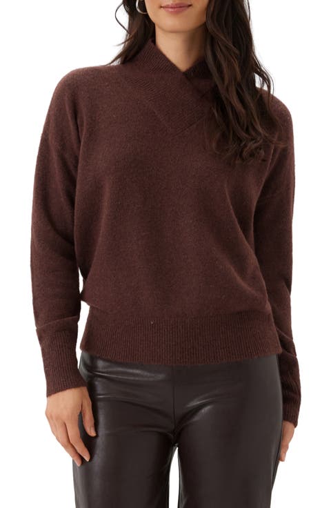 Crossover Shawl Collar Sweater