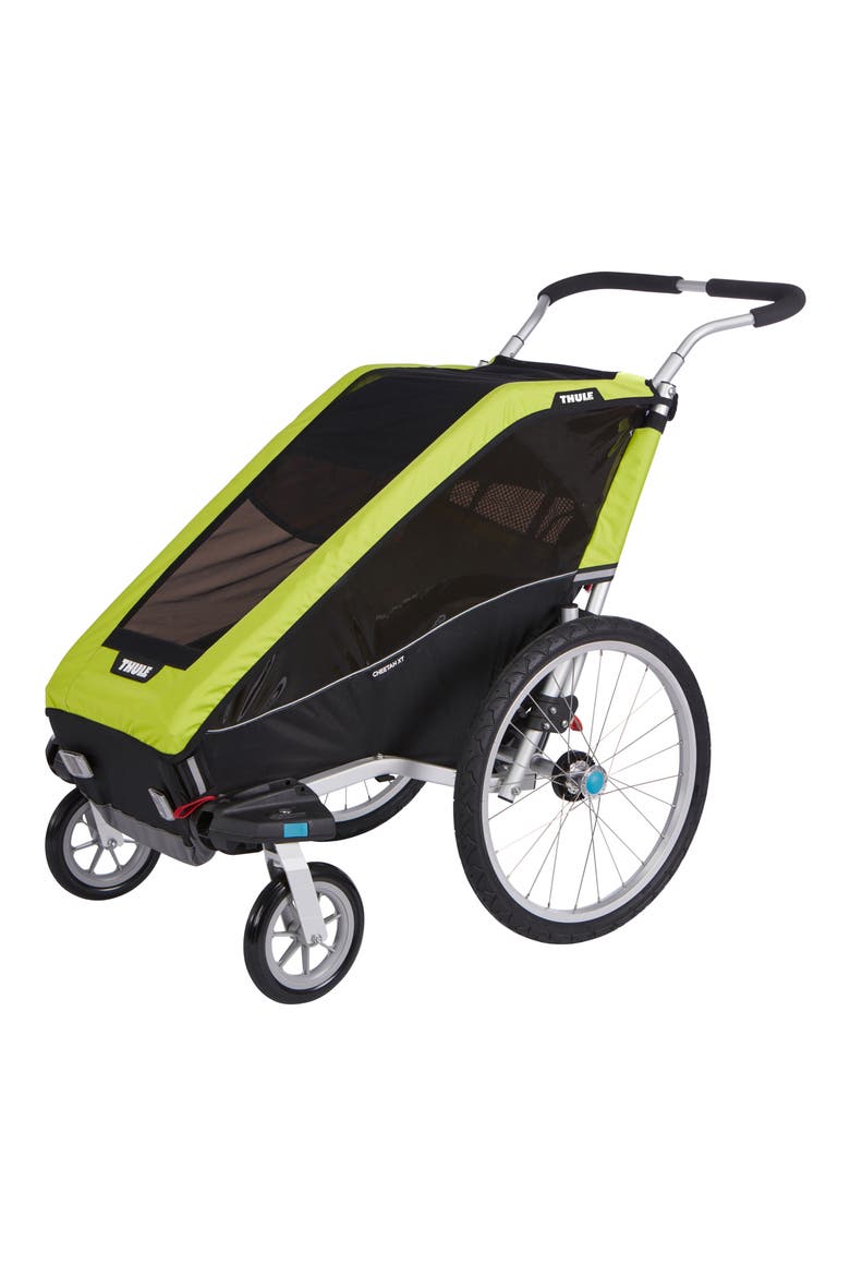 Chariot Cheetah XT 2 Multisport Cycle Trailer/Stroller, Alternate, color, CHARTREUSE