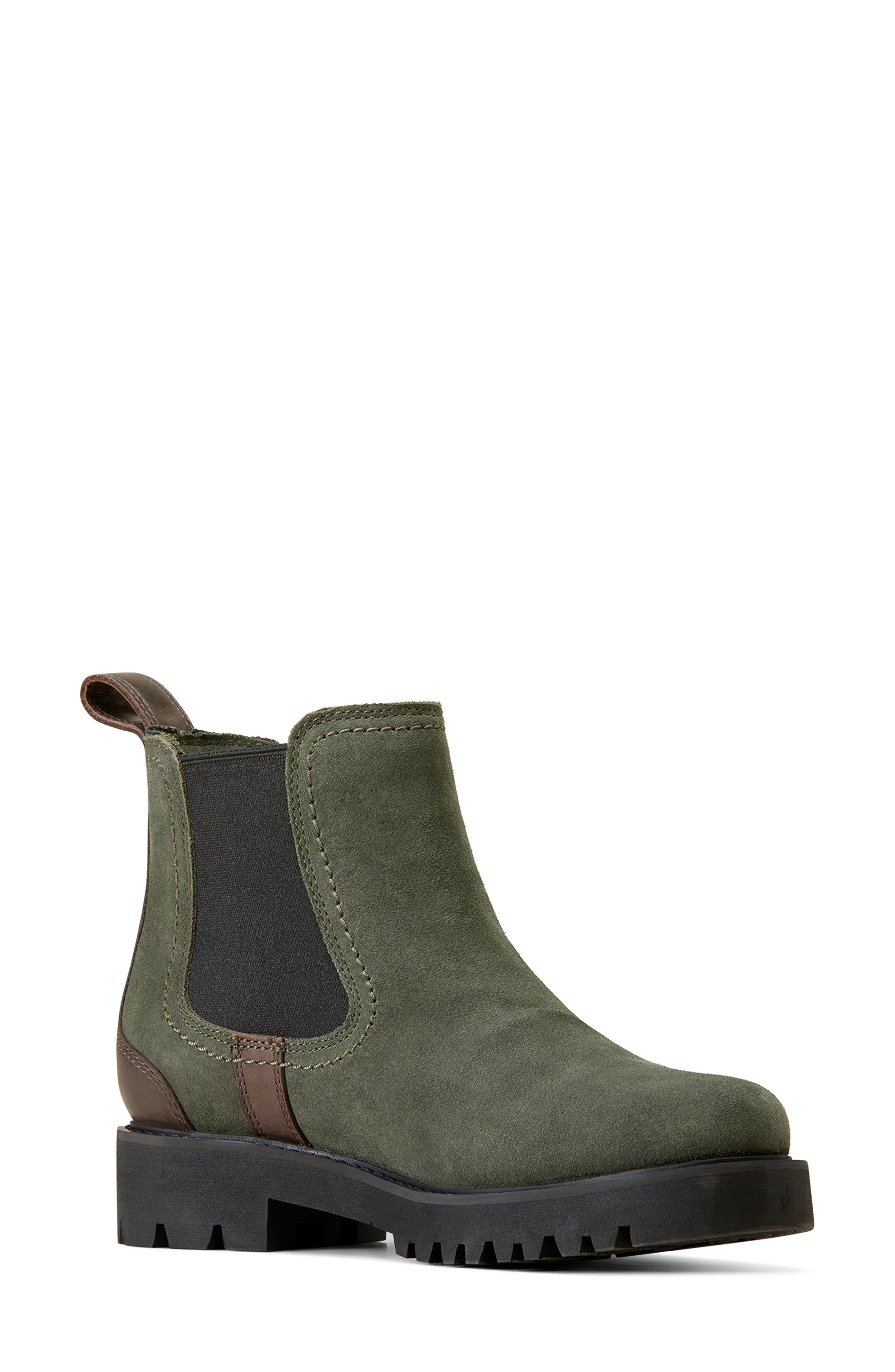 Ariat Wexford Waterproof Chelsea Boot, Main, color, Green