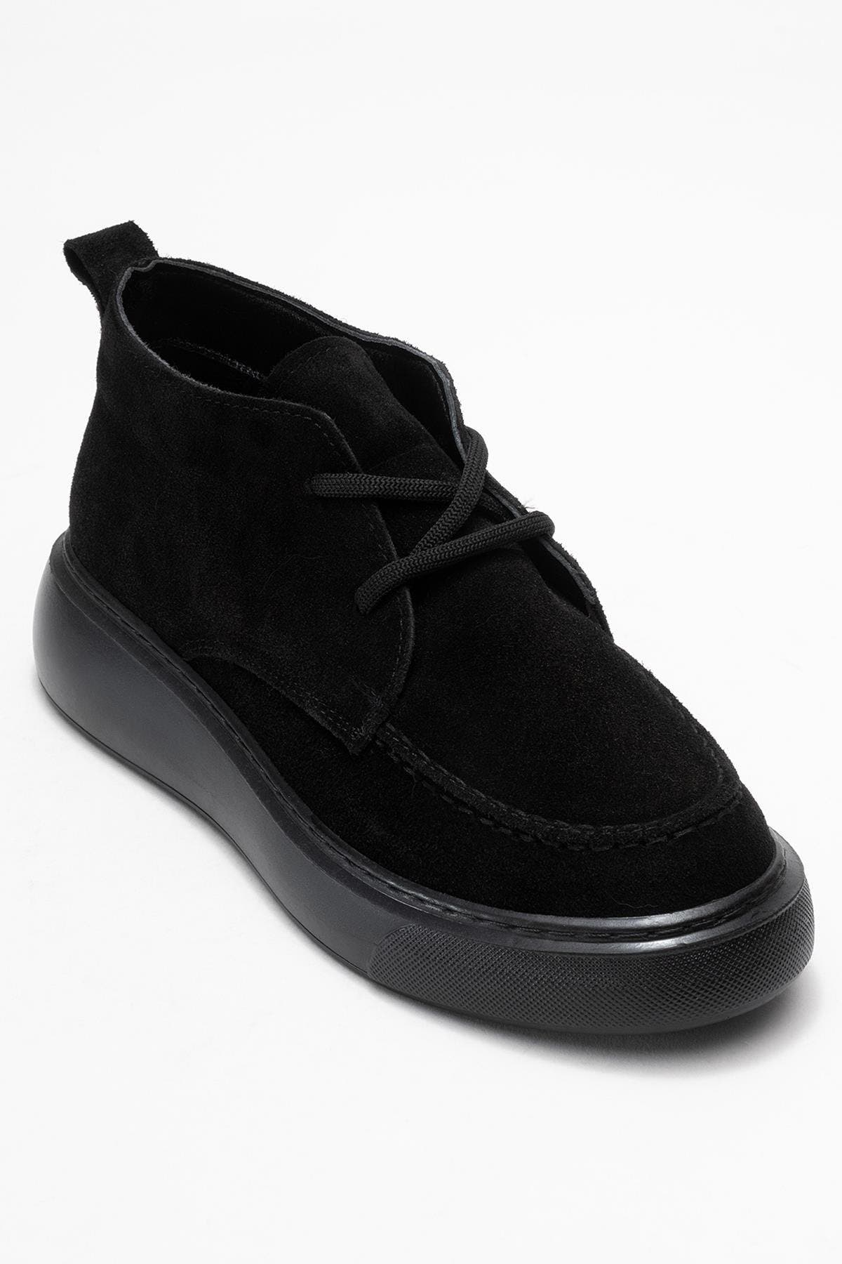 Black Suede Leather