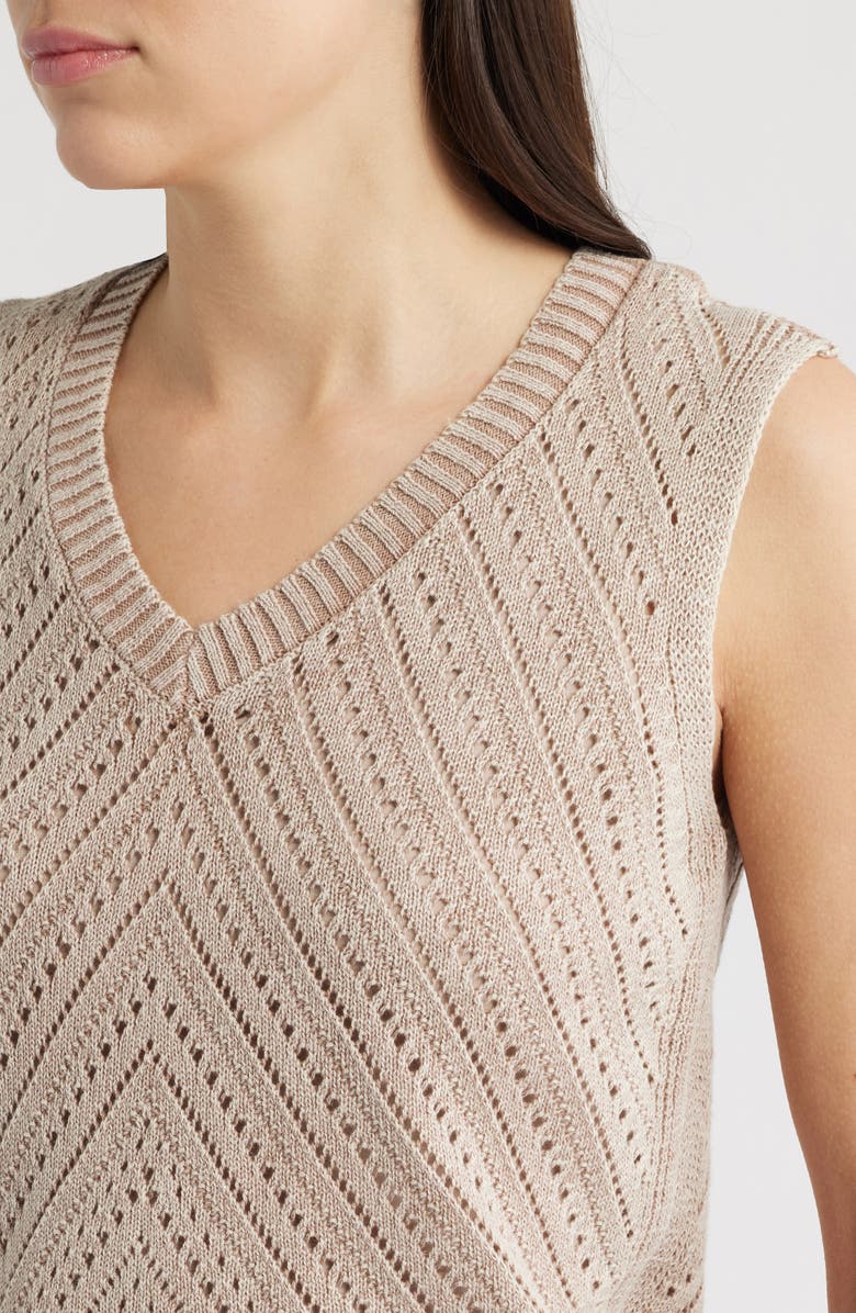 CITY BLUES Open Stitch Sweater Vest, Alternate, color, 
