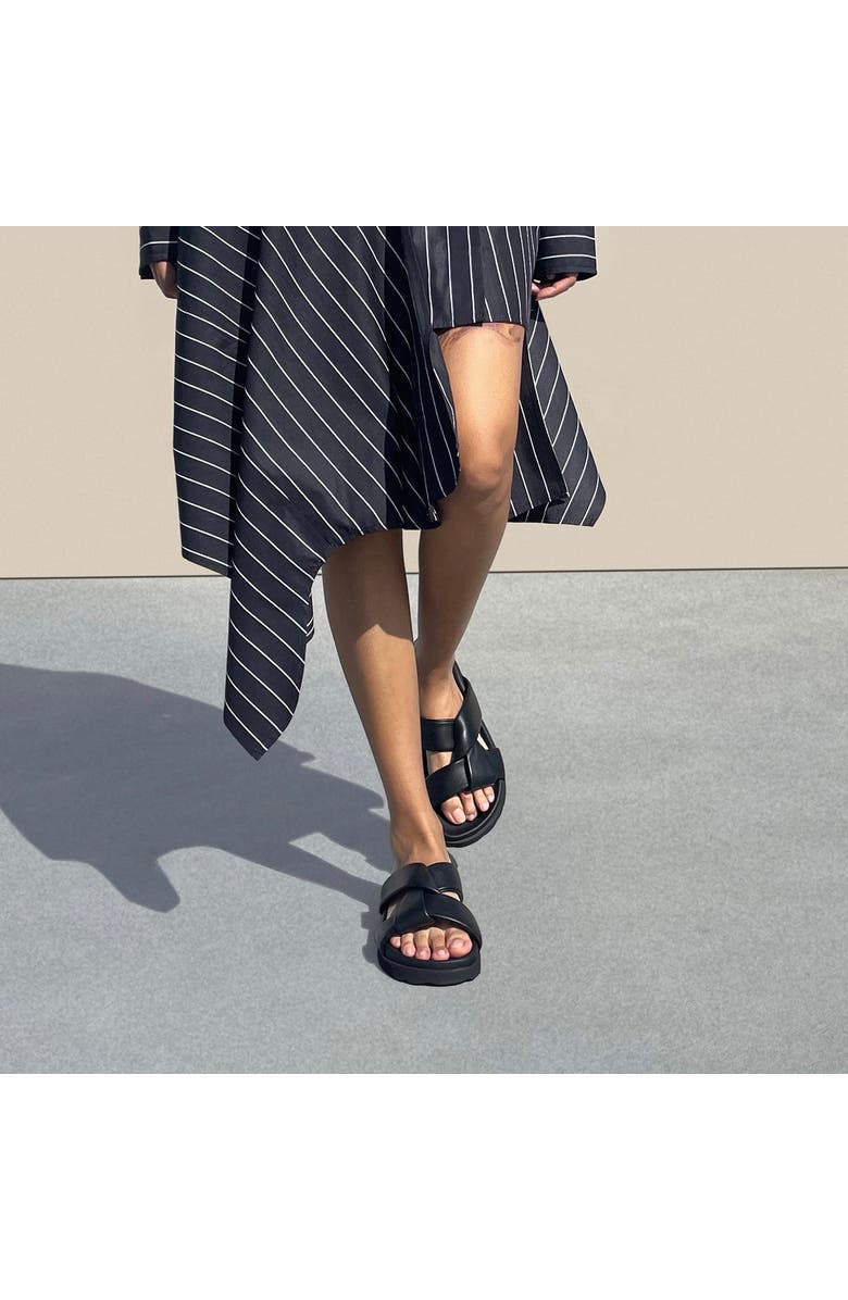 Neil J. Rodgers Obi Sandal, Alternate, color, Black Nappa