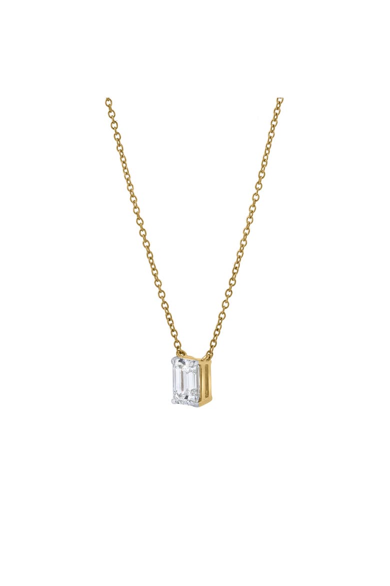 Emerald Elegance 14K Gold Lab Grown Diamond Necklace - 0.75 ct, Alternate, color, 14K Yellow Gold