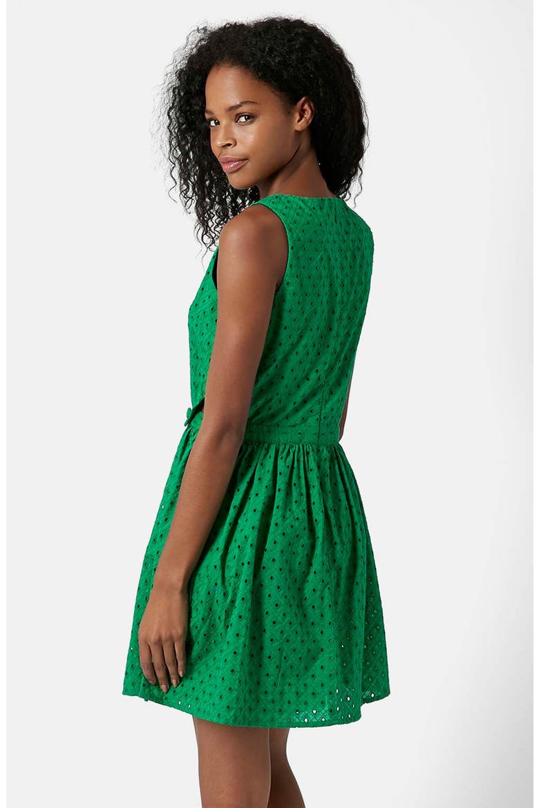 Embroidered Pinafore Dress, Alternate, color, GREEN