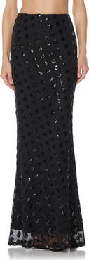 AFRM Tegan Sequin Maxi Skirt